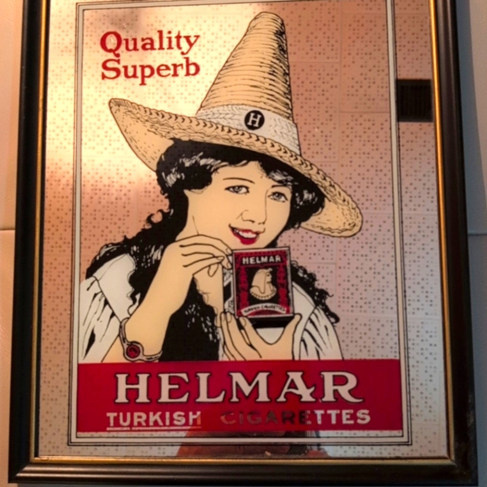 Helmar Turkish Cigarettes Mirror Sign
